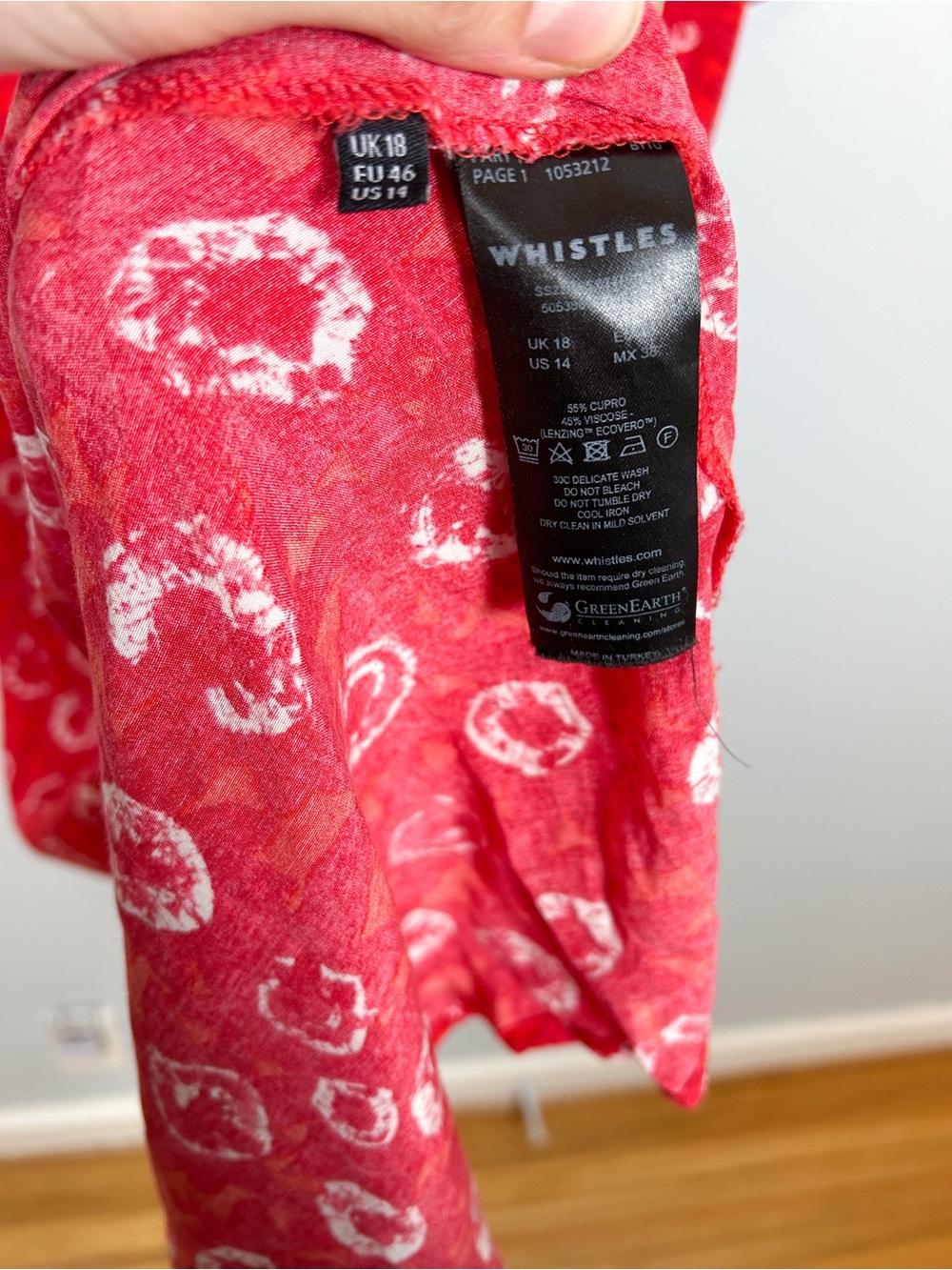 Whistles Hilda Tie Dye Floral Printed Midi Dress - Picture 8 of 11